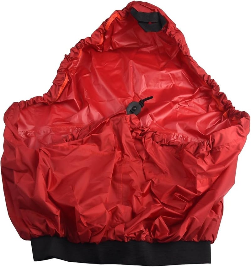 Nylon Waterproof Spray Skirt For Canoe Kayak Adjustable Elastic Cockpit Cover Grey Size M - Image 5